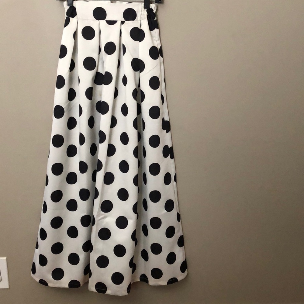 Polka dot maxi skirt